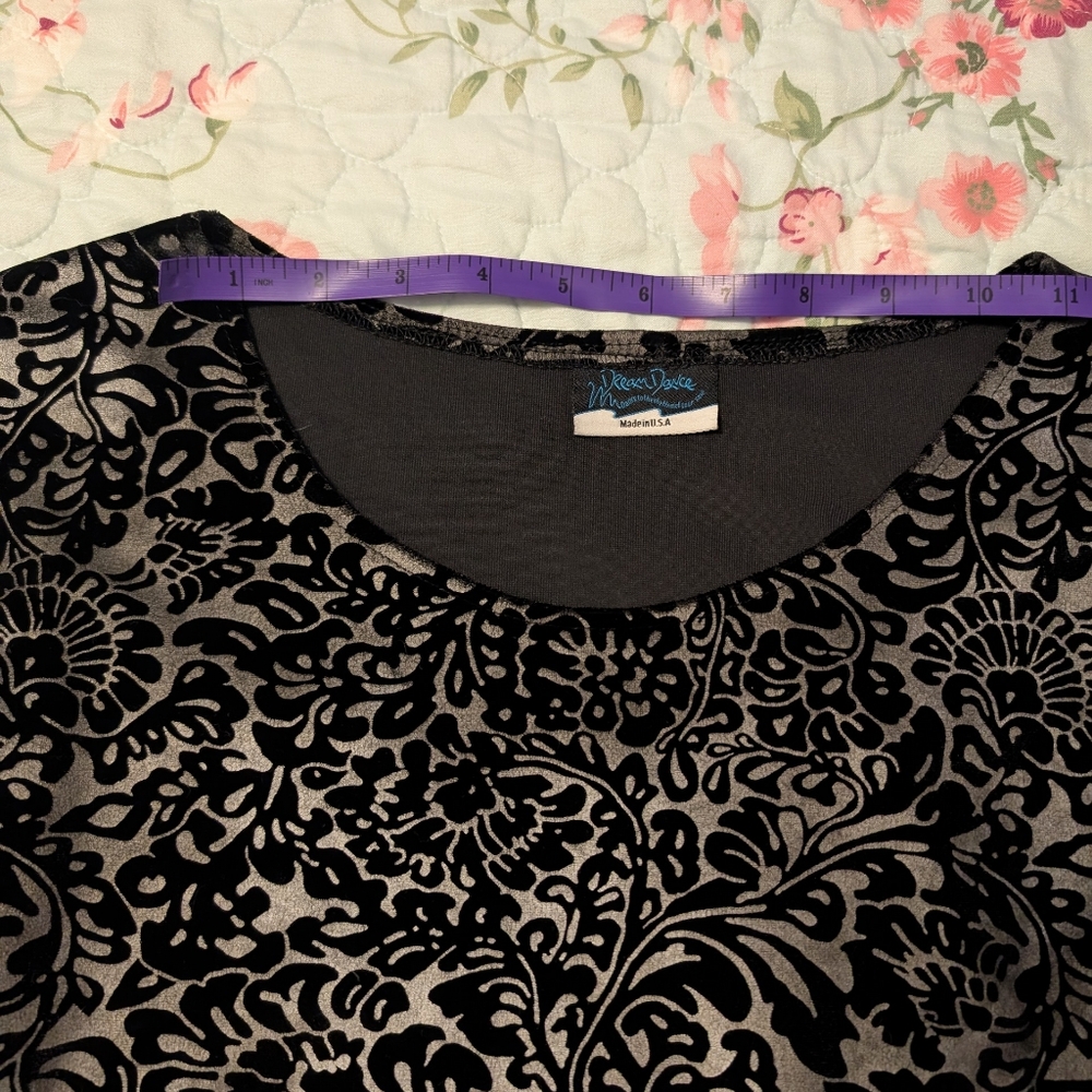 Black And Silver Patterned Two-Piece Set - image 3